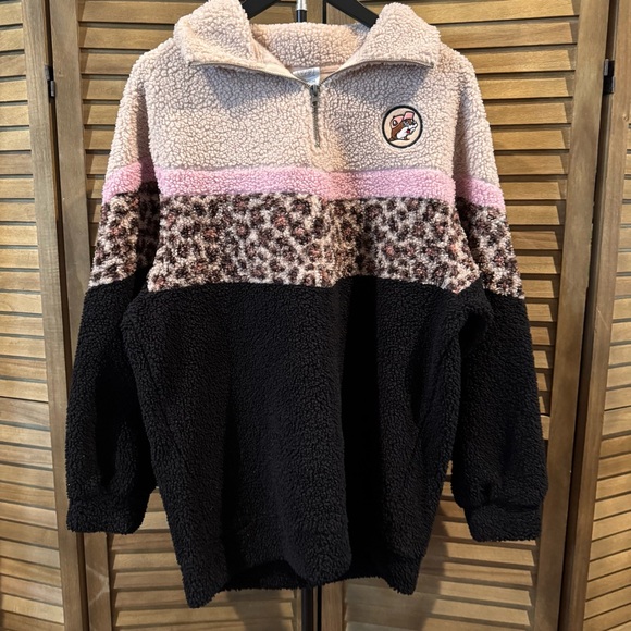 BUC-EE'S Jackets & Blazers - Bucees Women's Pullover Sherpa Fleece Pink Quarter Zip Jacket Medium